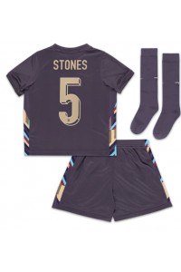 Fotbalové Dres Anglie John Stones #5 Dětské Venkovní Oblečení ME 2024 Krátký Rukáv (+ trenýrky)